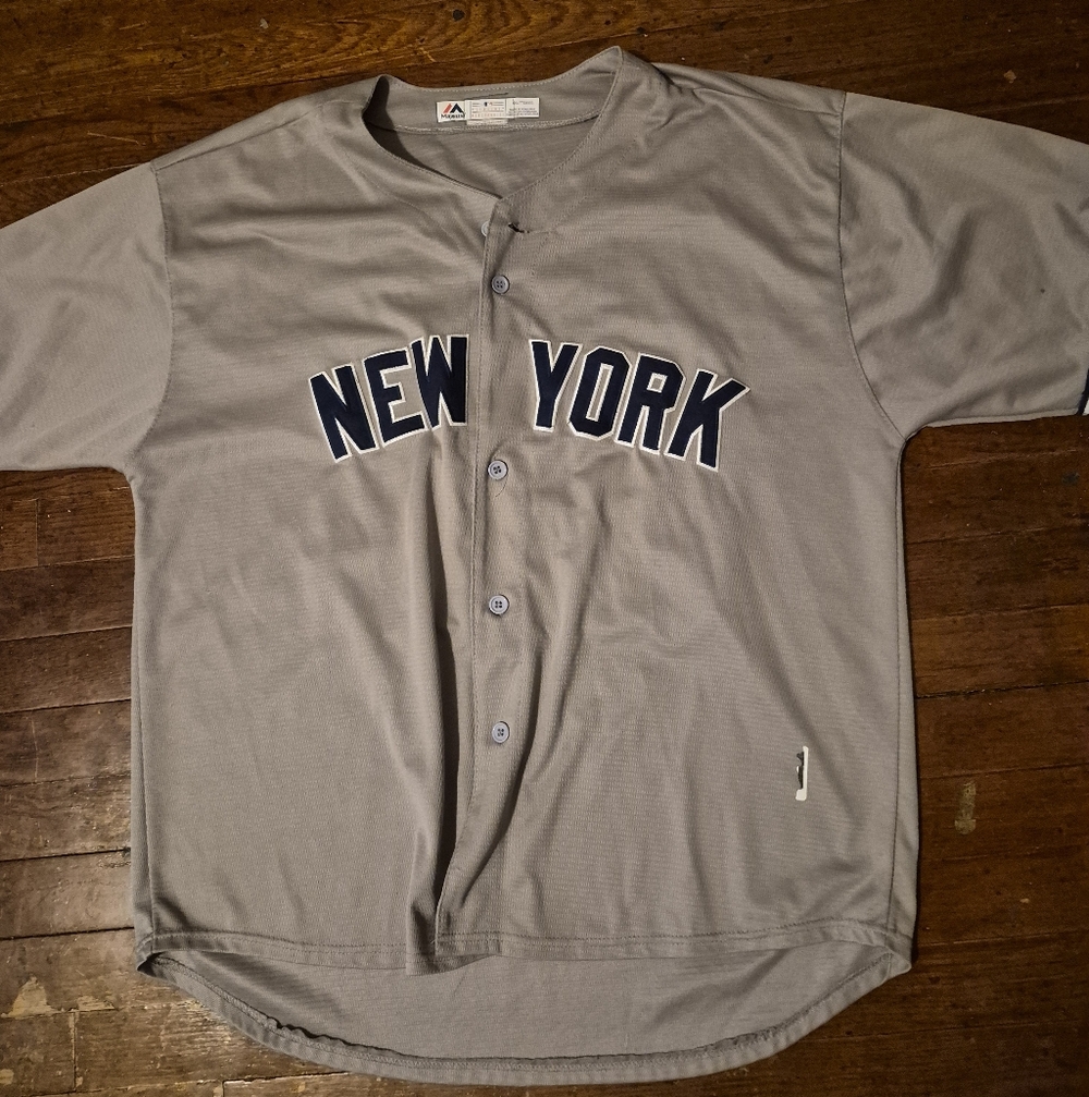 New York Yankees Torres Mens Sz 2XL Gray Baseball Jersey